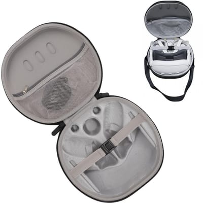 Dailygoods- Draagtas Schokbestendig - Draagtas voor VR-bril - EVA Materiaal - Dubbele Ritssluiting - Schouderriem - Intern Opbergvak - Vr-tas