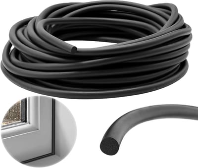 Ronde afdichtkoord van 5 meter, diameter 4 mm, EPDM rubber voor deuren, ramen en muren, weerbestendig en duurzaam