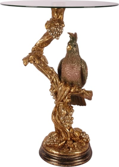 Baroque - Decoratief beeld of figuur - Bijzettafel vogel resin 55 cm - 55x40x40 - Polyresin