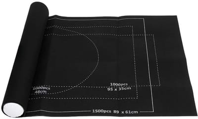 Puzzelmat - Legpuzzel deken - Puzzels opbergen - Opblaasbare buis - 66x116 cm - Zwart grijs