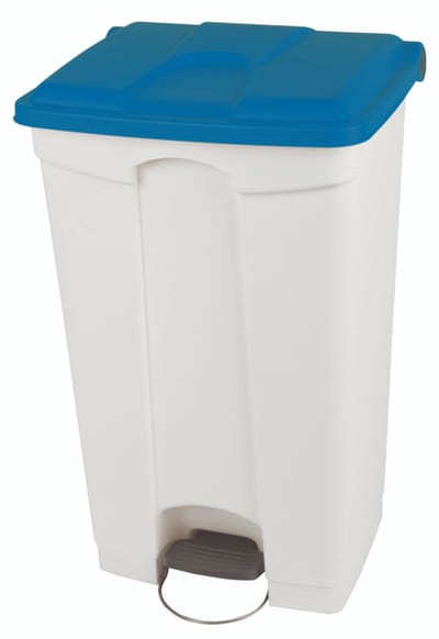 Pedaalemmer - Container met deksel - Verrijdbaar - HACCP - 90 liter - Blauw