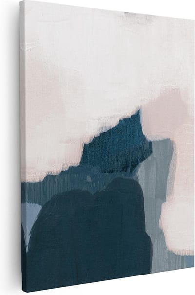 Artaza Canvas Schilderij Abstracte Kunst - 40x50 cm - Muurdecoratie Woonkamer - Wanddecoratie Beige - Kamer Accessoires