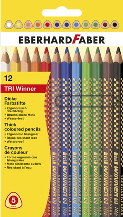 Eberhard Faber kleurpotloden - Tri Winner - assorti kleuren - 12 stuks - EF-518212