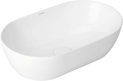 Keramische waskom ovaal wit glans 30x50x14 cm - Sparrow opbouwmodel