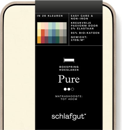schlafgut Jersey Pure hoeslaken extra hoog - M - 120x200 - 130x220 132 Yellow Light