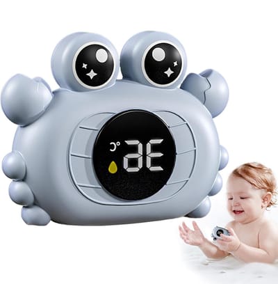 Digitale Badthermometer - Waterdicht Speelgoed - Baby Veilig Baden - Interactief Cartoon Ontwerp - 11 x 8 cm - Krab