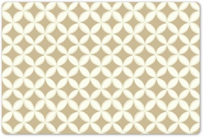 Placemats 45x30 cm - Placemat kunststof - 1 stuk - Symmetrisch - Motief - Beige - Borden onderleggers - Decoratie voor op tafel - Keuken tafeldecoratie accessoires - Vinyl onderlegger - Tafelversiering