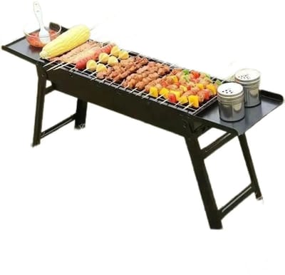 Outdoor BBQ Camping Grill - Houtskoolbarbecue - Draagbaar - Uitklapbaar - Smoker barbecue - Compact Koken - Picknick Barbecue