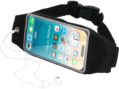 Mobiparts Comfort Fit Sport Belt geschikt voor Apple iPhone 17 Pro - Zwart