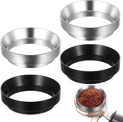 Koffie Dispensing Ring Set - 4-delige Aluminium Funnel voor Espresso Filterhouder, Magnetisch en Handig Accessoire voor Koffieliefhebbers