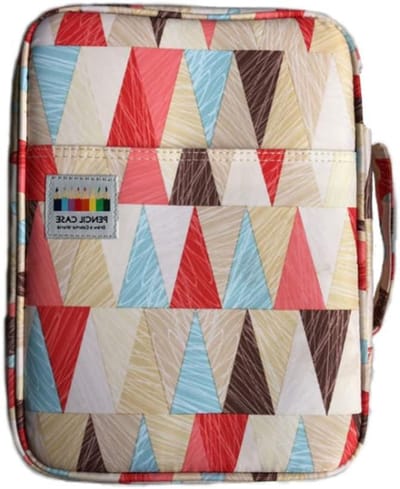 Grote Etui - Pennenhoudertas Teken - Potloden Organiseren - Waterdicht Nylon Weefsel - 30x22x5 cm - Geometrisch Driehoek