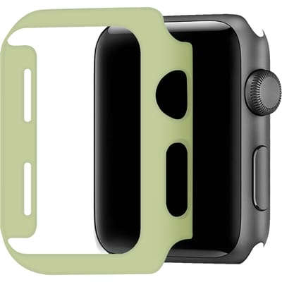 Telefoonglaasje Hoesje - Geschikt voor Apple Watch 1\ Apple Watch 2\ Apple Watch 3 - Kunststof - 38mm - Lichtgroen