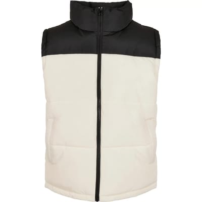 Urban Classics - Block Gewatteerd jack - XL - Zwart/Beige