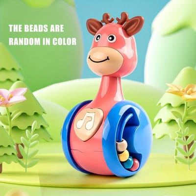 Roly Poly Baby Speelgoed 6 tot 12 Maanden, Tuimelaar Wobbler Speelgoed voor Baby Jongen Meisje - Perfect voor Leren Klimmen & Vroege Educatie! blue
