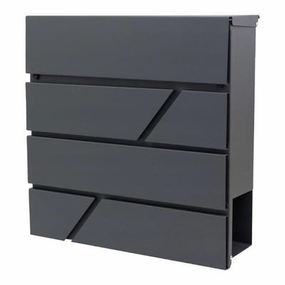 AWTOOLS - Moderne Wandbrievenbus - Staal - Antraciet - Weerbestendig
