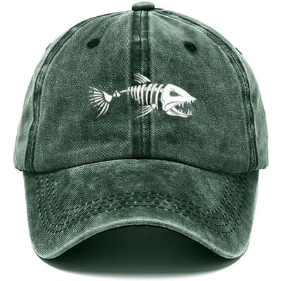 Personaliseer Visgraatprint Vintage Gewassen Katoen Baseballpet Verstelbaar Verweerd Unisex Truckerpet Voor Mannen Vrouwen Buitengebruik Petten black