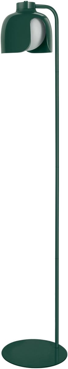 OSRAM DECOR Corolle Vloerlamp, Groen Metalen Glas, E27 Versie, Textielkabel, Retro-Stijl, 270mm diameter