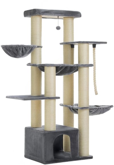 DailySupplies® Krabpaal voor Grote Katten - Krabton - Kattenhuis - Grijs
