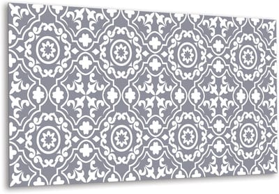 Tulup PVC Wandpaneel - Arabisch patroon Vinyl Wandpaneel - 100 cm x 50 cm - Grijs Wandbekleding Vinyl - 1 stuk - Zelfklevende Wandbekleding - Mozaïek Wandpaneel - PVC Wandpaneel - Plaktegels Keuken en Badkamer