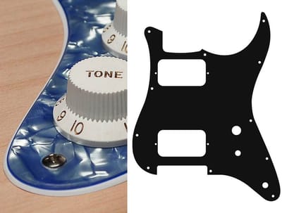 Boston ST-331-PV pickguard, Stallion, HH, 2 pot holes, toggle switch, 3 ply, pearl violet