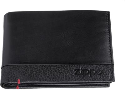 ZIPPO Kleine tasjes zwarte portemonnee van nappaleer