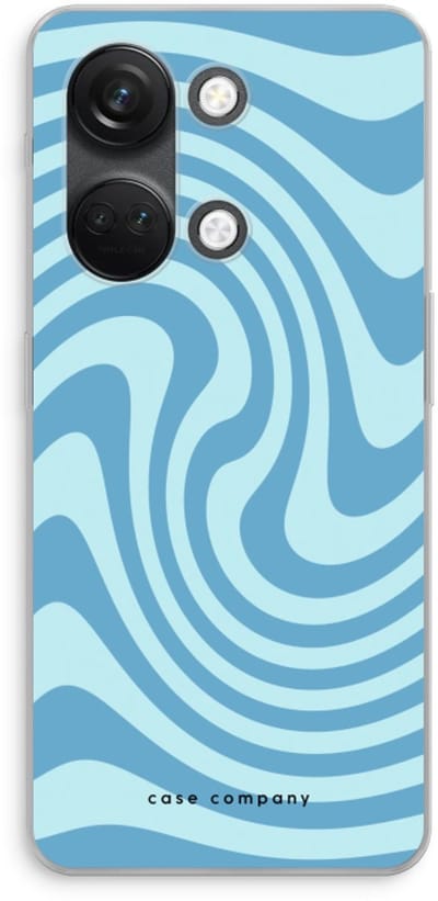 Case Company® - Hoesje geschikt voor OnePlus Nord 3 hoesje - Swirl Blauw - Soft Cover Telefoonhoesje - Bescherming aan alle Kanten en Schermrand
