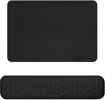 Dailygoods - muis-polssteun - polssteun - comfortabel en ergonomisch - zwart - muismat - ideaal voor thuiswerken en gamen - polskussen en handsteun