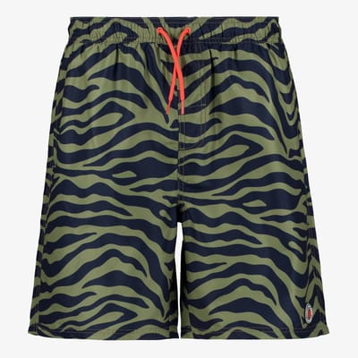 Osaga heren zwemshort zebraprint groen zwart - Maat S - Zwembroek