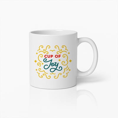 Cup of Joy Mok 330ml – Vrolijke Koffiebeker met Elegant Ontwerp – Perfect Cadeau om Vreugde, Positiviteit & Warme Ochtenden te Delen