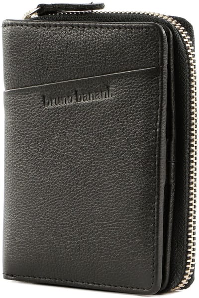 bruno banani portemonnee Wallet Zip With Flap Black zwart