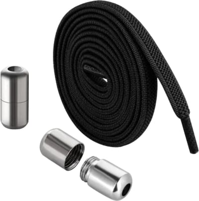 The Kicks Don No tie Veters - Zwart - 100 cm - Kinderveters