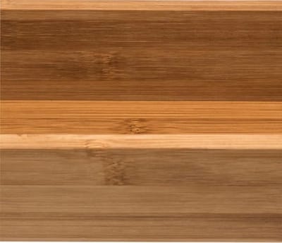 5Five Bestekbak/keuken organizer - Set van 3x stuks - 1 vaks - bamboe - 38 x 8 x 7 cm - lade verdeler