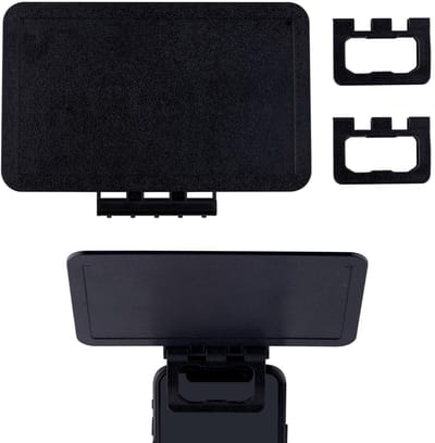 Dailygoods- Telefoonzonnescherm 2 Stuks - Anti-Reflectie - Verstelbaar - Zwart - Kunststof - Geschikt voor iPhone/Smartphones - Zonnekap