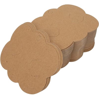 100 stuks Bruine Hoofddeksel Displaykaarten DIY Strik Haarspeld Sieraden Verpakking Kaart beige