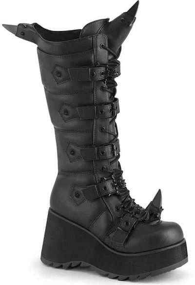 DemoniaCult - SCENE-157 Plateau Laarzen - US 8 - 38 Shoes - Zwart