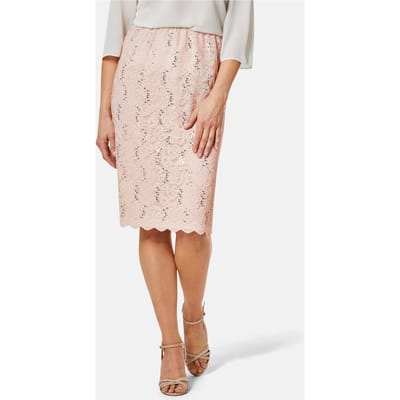 Chique rok van elastische kant - rosé - Gr. 20 van Goldner Fashion