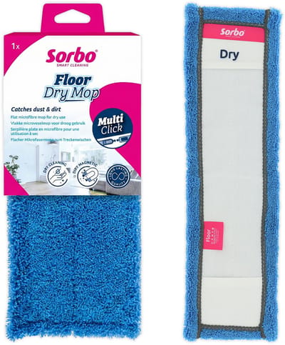 Sorbo Floor Dry Mop - Microvezel Vloerdoek - Stoffen - Multi-Click Lijn