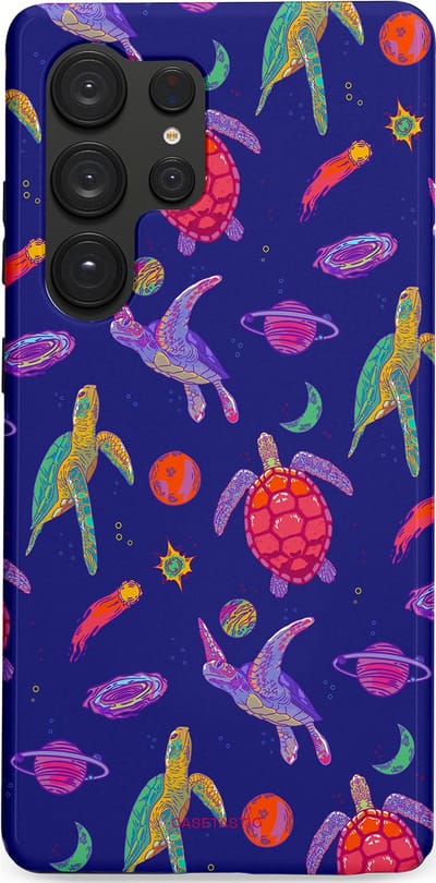 Casetastic Hoesje Geschikt voor Samsung S25 Ultra - Stijlvolle Beschermende Duo-layer Case - Kosmische schildpad