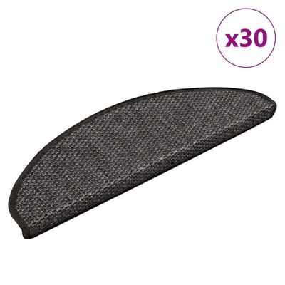 vidaXL - Trapmatten - zelfklevend - Sisal-Look - 30 - st - 65x21x4 - cm - antraciet