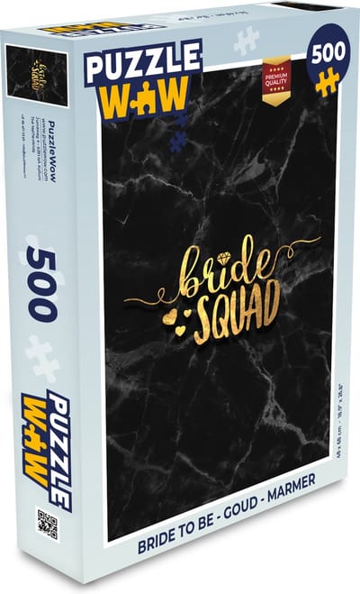 Puzzel Bride To Be - Goud - Marmer print - Legpuzzel - Puzzel 500 stukjes