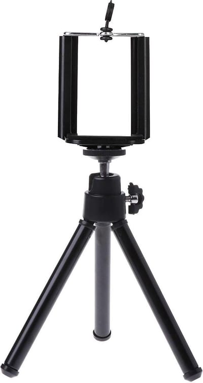 Mini Statief Smartphone Tripod Camera Telefoon Houder - Zwart