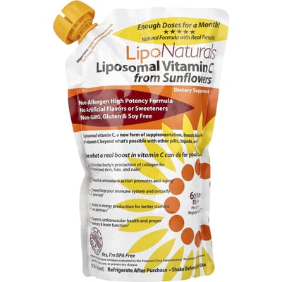 Lipo Naturals, Liposomale vitamine C uit zonnebloemextract, 425 gram (443 ml)