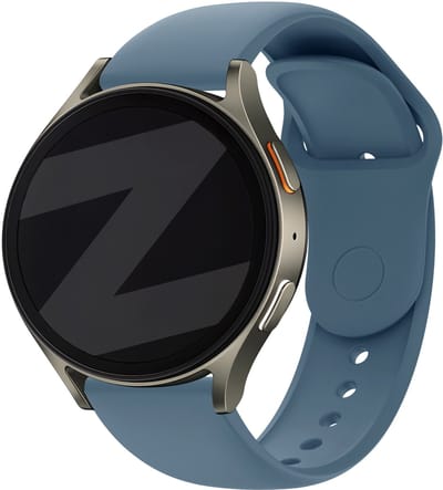 Bandz Smartwatch bandje 22mm siliconen sport 'Easy fit' - geschikt voor OnePlus Watch 1-2-3 - Polar Vantage M / M2 / M3 / V3 / Grit X - Huawei Watch GT 2-3-4-5 (Pro) - 46mm - Xiaomi Watch S1 / S3 / Watch 2 (Pro) - Amazfit GTR 2/3/4 (blauw)