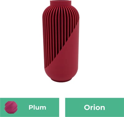 Orion moderne vaas – Decoratieve vaas - Plum - 3d geprinte vaas – geschikt voor droogbloemen - 20CM