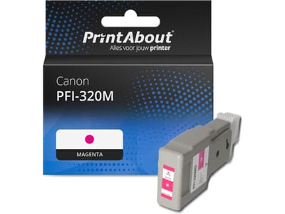 PrintAbout huismerk Inktcartridge PFI-320M Magenta Hoge capaciteit Geschikt voor Canon