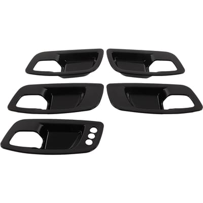 Binnenste Deurklink Kom Cover Trim Auto Interieur Decoratie Vervanging voor Dodge Charger 2011-2021 Helder Zwart black