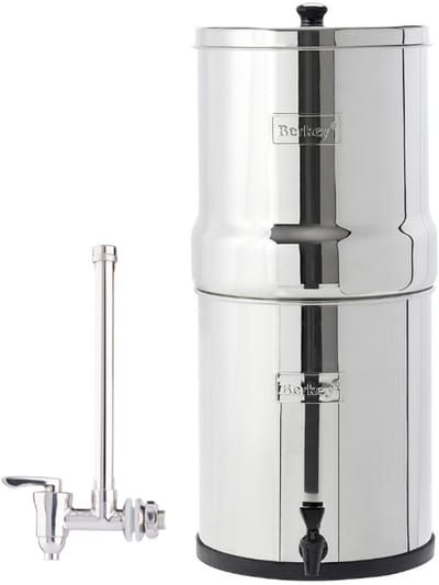 Big Berkey Set: Waterfilter 8,5L + RVS - 7 inch Spigot