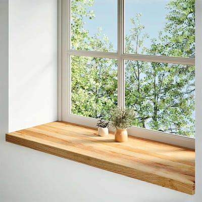 vidaXL - Vensterbanken - 2 - st - 120x40x2 - cm - massief - eikenhout - lichtbruin
