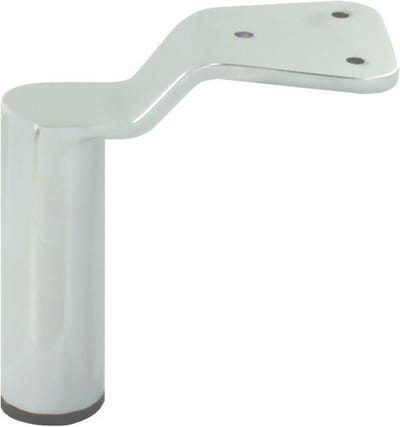 Stalen meubelpoot chroom rond ø 3,8 cm en hoogte 14 cm - Set van 4 stuks