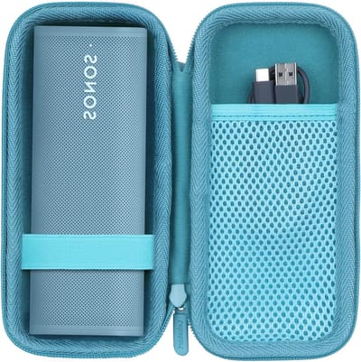 Draagbare waterdichte speaker hoes voor Sonos Roam 2, Roam en Roam SL - Blauw, modern en stijlvol ontwerp